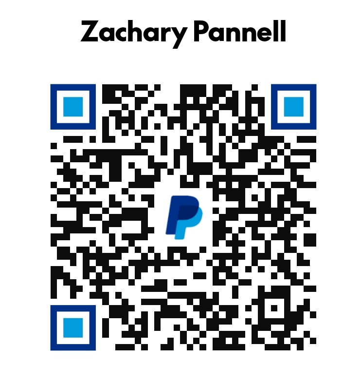 PayPal QR code for Zachary Pannell