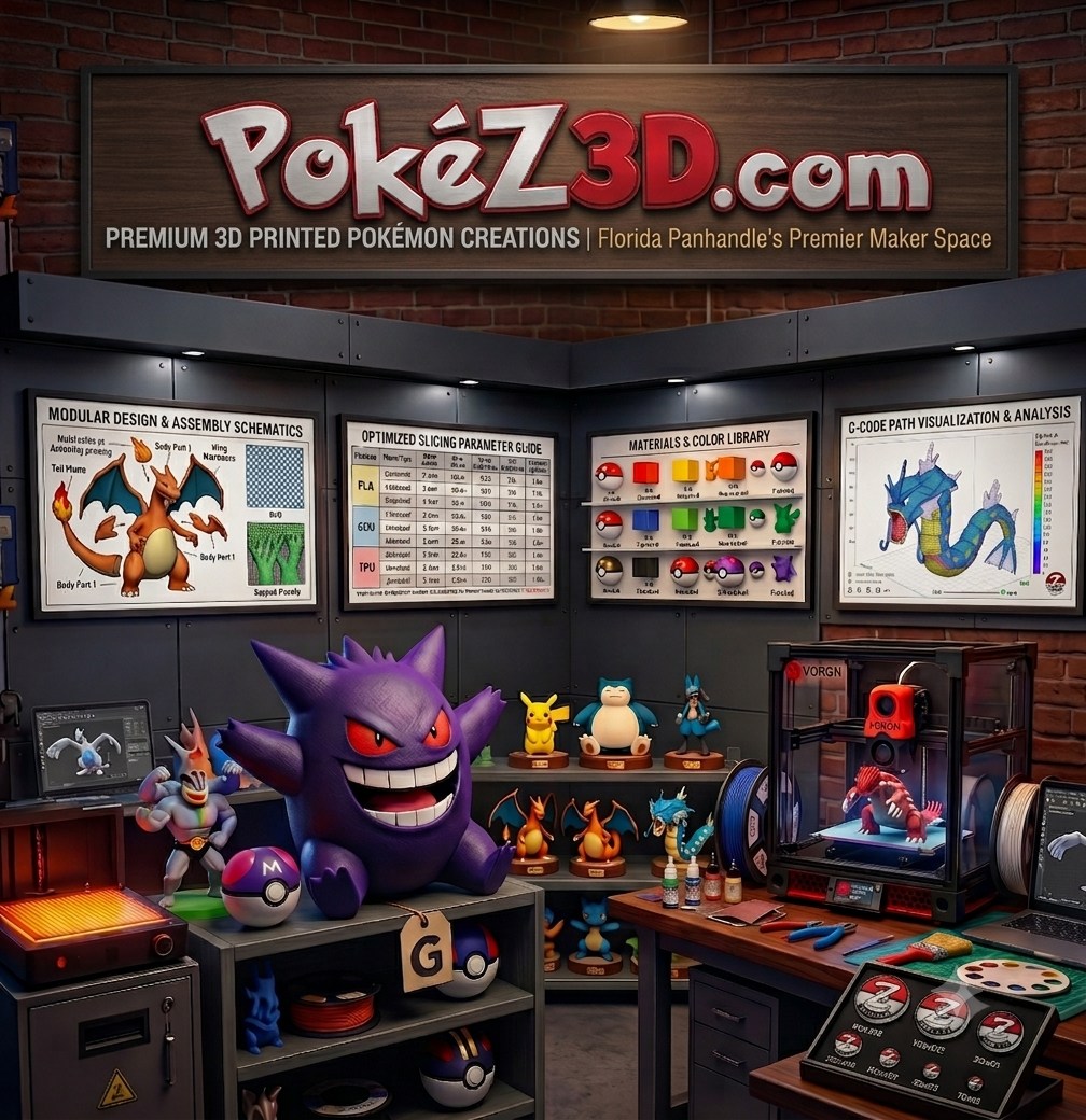Poke Z 3D workshop with Pokemon-inspired prints and 3D printers